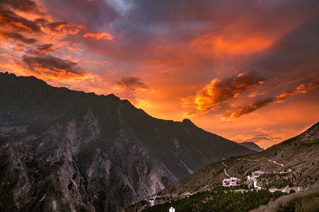 旅行-风光-西藏-川西-夕阳 图片素材