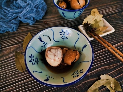 手机摄影-静物-美食-胶片-茶叶蛋 图片素材