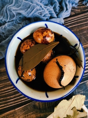 手机摄影-静物-美食-胶片-茶叶蛋 图片素材