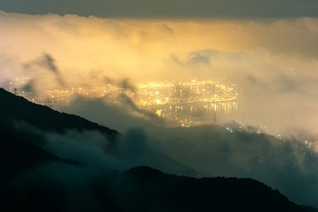 风光-平流雾-云雾-人文景观-嘎努鳥 图片素材