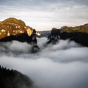 山谷-山石-云雾-雾-矮寨 图片素材