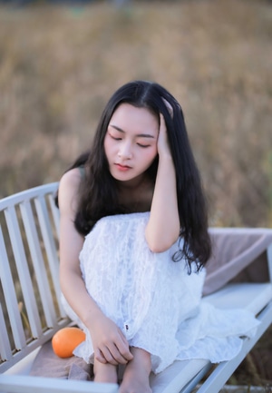 人像摄影-人像写真-小姐姐-龙泉山-佳能 图片素材