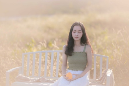 人像摄影-人像写真-小姐姐-龙泉山-佳能 图片素材