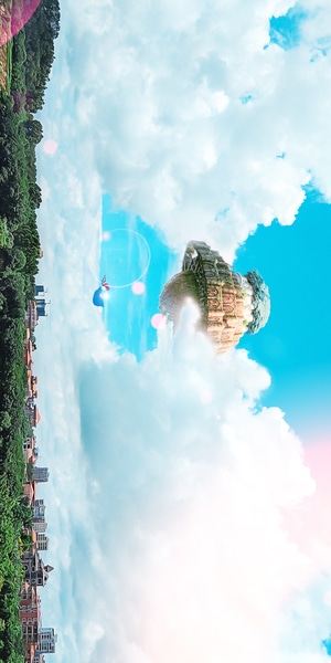 手机-城市-情绪-摄影-天空之城 图片素材