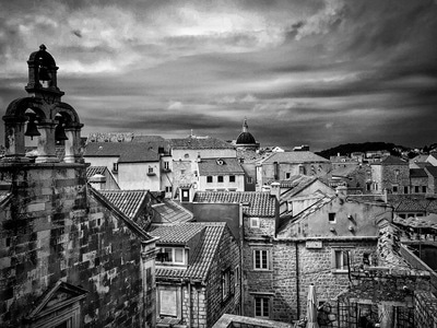 黑白-dubrovnik-杜布罗夫尼克-风景-小镇 图片素材