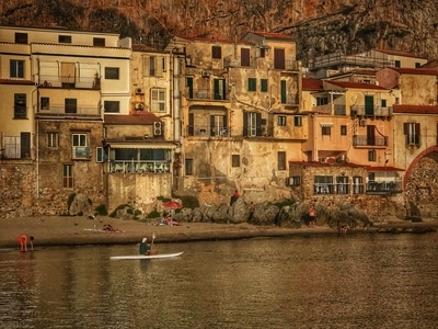 旅游-风景-cefalù-italy-sicily 图片素材