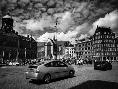 黑白-amsterdam-建筑-房屋-楼房 图片素材