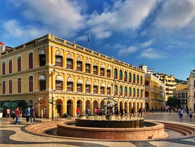 澳门-macau-房屋-道路-人行道 图片素材