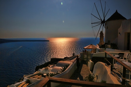 爱琴海-希腊-圣托里尼岛-sunset-风光 图片素材