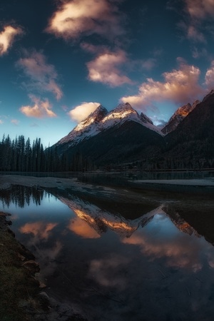 旅游-雪山-森林-阿坝藏族羌族自治州-生态 图片素材