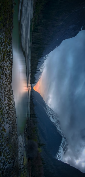 双桥沟-阿坝藏族羌族自治州-云-生态-河水 图片素材