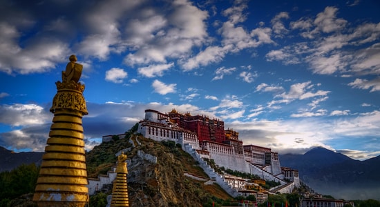 西藏-布达拉宫-风景-大广角-布达拉宫 图片素材