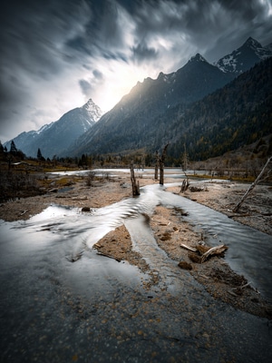 双桥沟-四姑娘山-流水-我要上封面-风景 图片素材