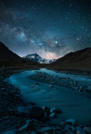 风光-旅行-银河-珠穆朗玛峰-西藏 图片素材