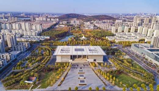 公园摄影-风光-高视角-蓝天-航拍 图片素材
