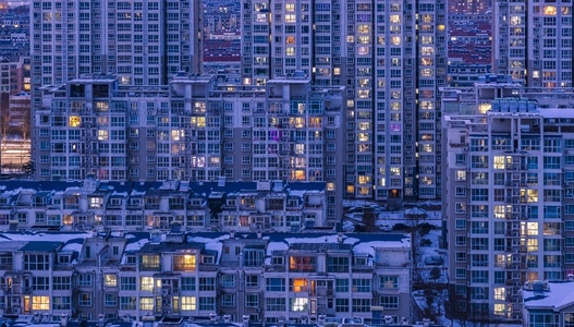 夜色-建筑群-城市-夜景-爬楼党 图片素材