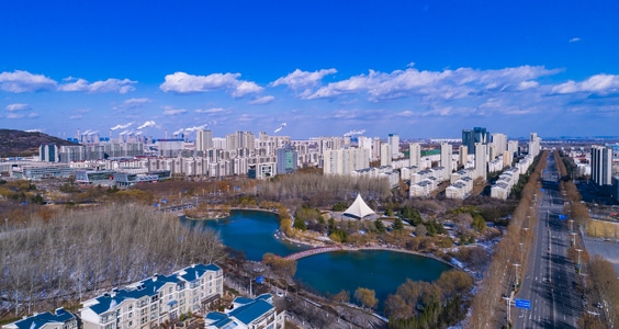 城市色彩-滨州市-城市-街拍-高视角 图片素材