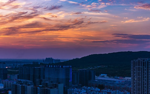 看你的城市-高视角-城市-风光-晚霞 图片素材