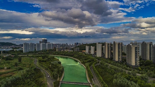 看你的城市-城市-风光-航拍-高视角 图片素材