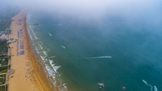 上帝视角-自然之美-航拍-大海-沙滩 图片素材