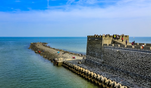 旅拍-高视角-蓬莱-海-大海 图片素材
