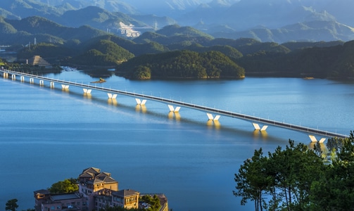 旅游胜地-千岛湖-湖-桥-山 图片素材