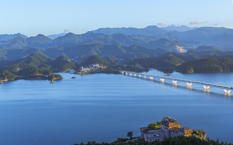 旅游胜地-千岛湖-湖-桥-山 图片素材