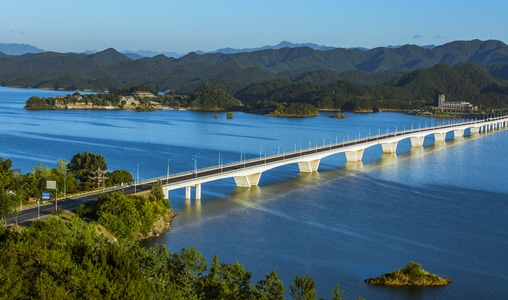 旅游胜地-千岛湖-湖-桥-山 图片素材