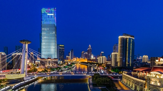 看你的城市-城市-风光-夜景-天津 图片素材