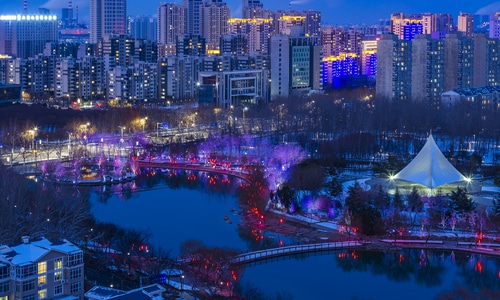 夜色-高视角-爬楼党-夜景-城市 图片素材
