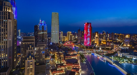 看你的城市-城市-风光-夜景-天津 图片素材