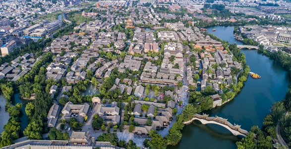 上帝视角-航拍-俯拍-建筑-城市 图片素材