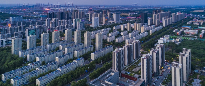 城市-航拍-高视角-风光-山东邹平 图片素材