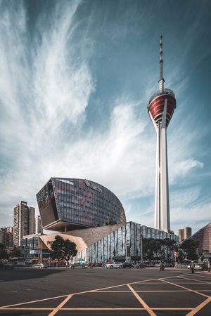 成都-楼房-爬楼-建筑-索尼 图片素材