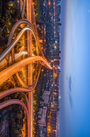 爬楼-成都-夜景-索尼-立交桥 图片素材