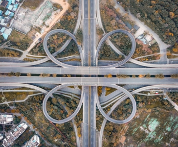 对称美-成都-爬楼-建筑-立交桥 图片素材