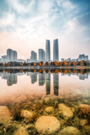 成都-爬楼-索尼-金融城-建筑 图片素材