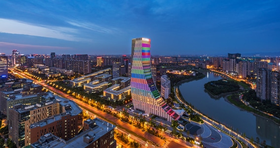 欧洲中心-成都-索尼-爬楼-高新区 图片素材
