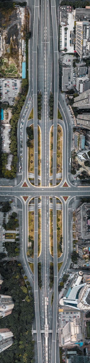 对称美-成都-爬楼-建筑-立交桥 图片素材