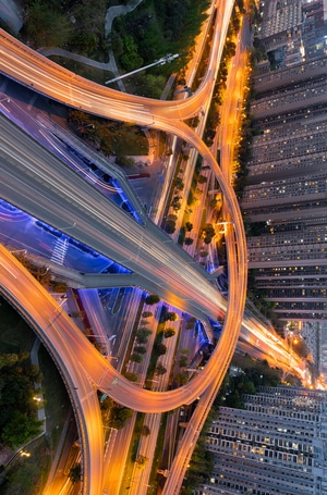 爬楼-成都-夜景-索尼-立交桥 图片素材