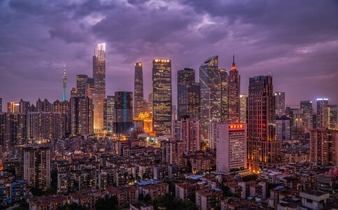 cbd-羊城-广州-内透-夜景 图片素材