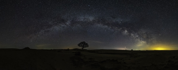 沙漠-银河-星空-风景-风光 图片素材