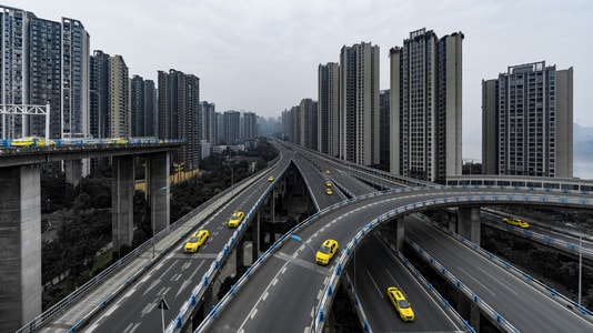 山城-重庆-桥梁-立交桥-交通 图片素材