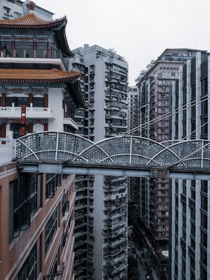 建筑-看你的城市-重庆-立体建筑-桥 图片素材