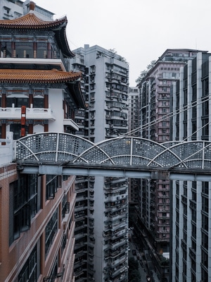 建筑-看你的城市-重庆-立体建筑-桥 图片素材