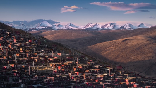 色达-旅行-山-风景-风光 图片素材