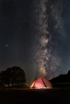 你好2020-银河-星空-夜景-星星 图片素材