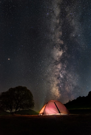 旅行-银河-夜晚-露营-帐篷 图片素材