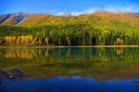 旅行-风景-倒影-秋色-新疆 图片素材