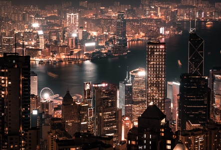 香港-城市-建筑-线条-交通 图片素材